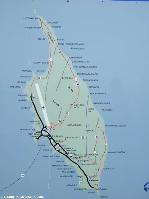 Plan ile Grimsey Islande