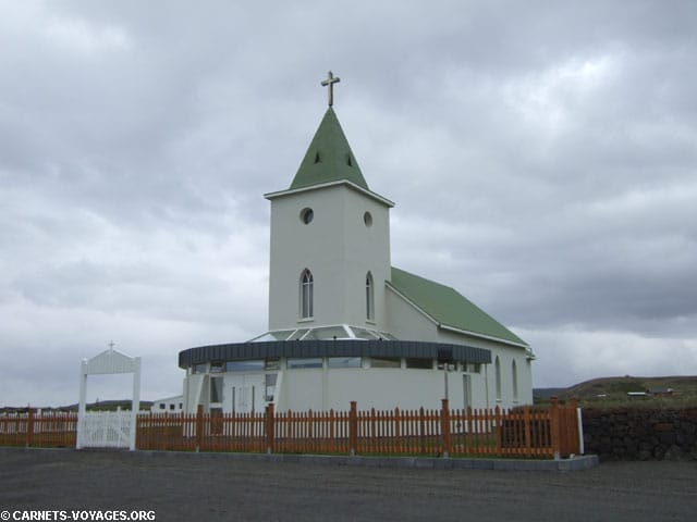 Eglise Reykjahlid lac Myvatn Islande