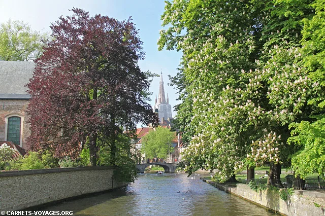 Minnewater (lac d'Amour) à Bruges Belgique