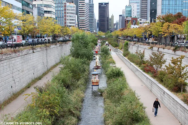 Rivière Cheonggyecheon Séoul Corée du Sud