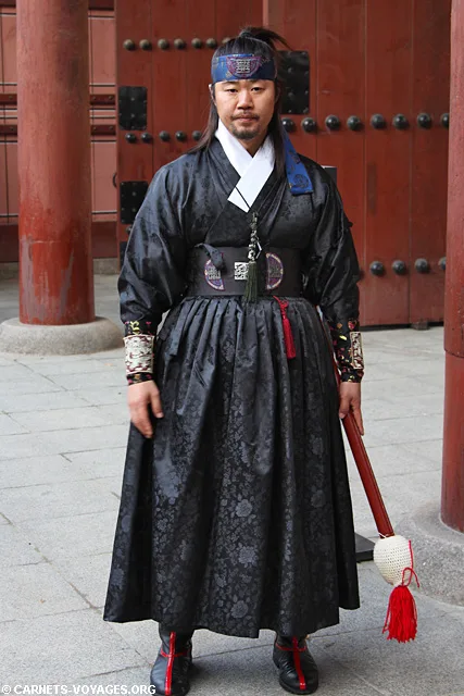 Relève de la garde au palais Palais Deoksugung à Séoul Corée du Sud