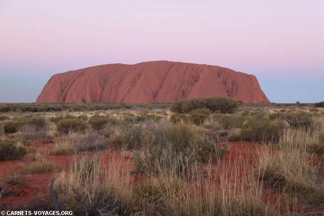 Coucher de soleil sur Uluru Australie