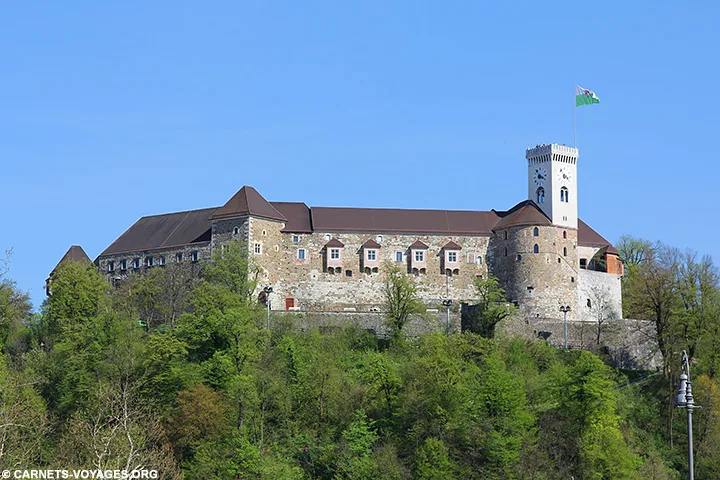 Vue chateau Ljubljana Slovénie