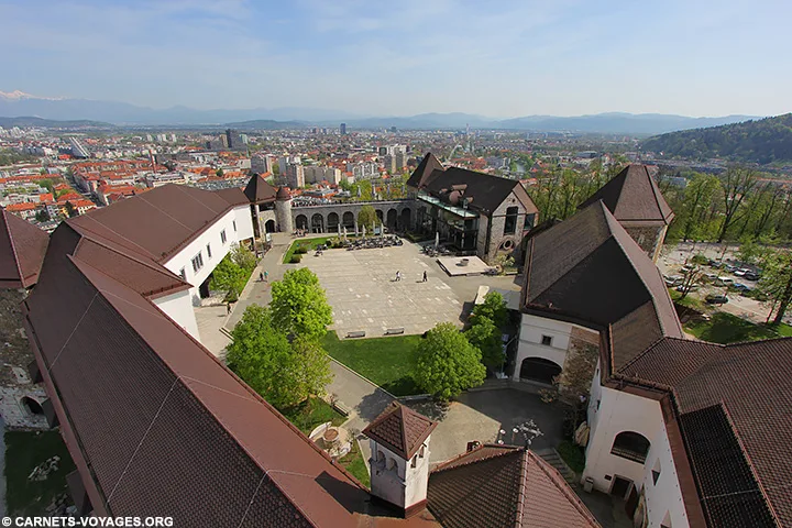 Vue chateau Ljubljana Slovénie