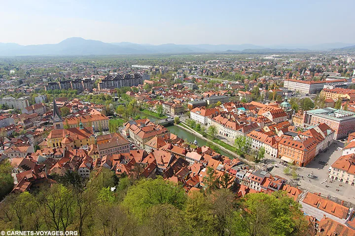 Vue chateau Ljubljana Slovénie