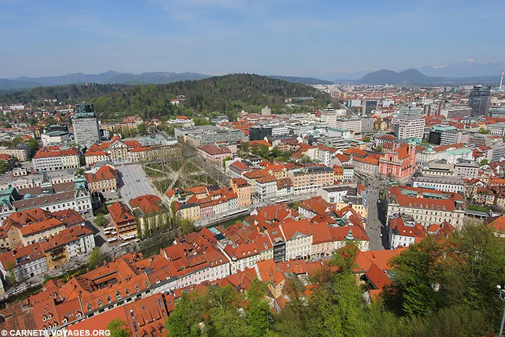 Vue chateau Ljubljana Slovénie
