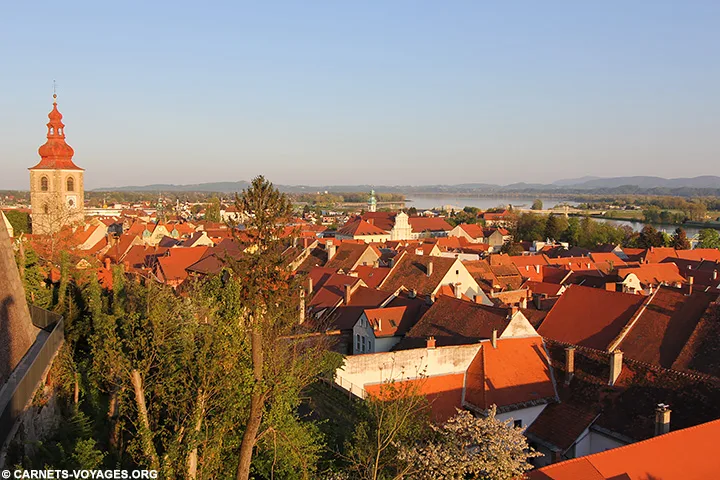 Vue sur la ville médiévale depuis le château de Ptuj﻿