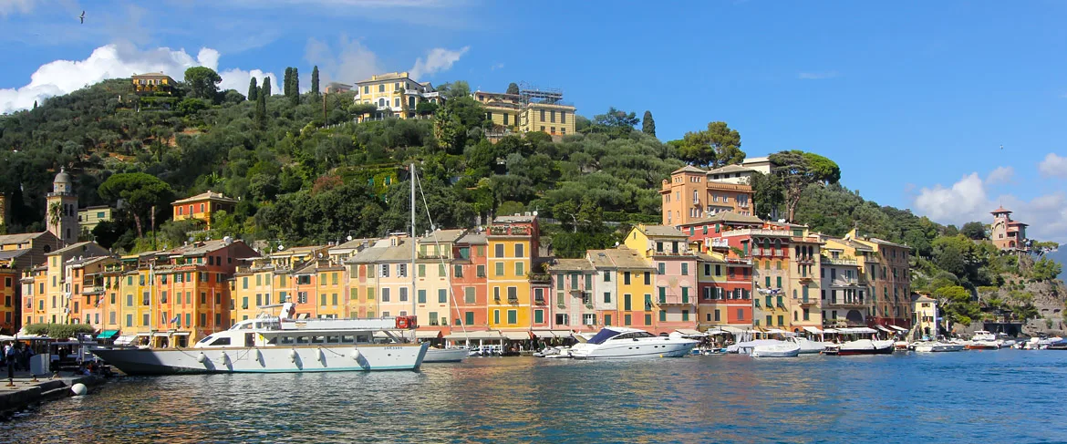 Panorama maisons Portofino Italie