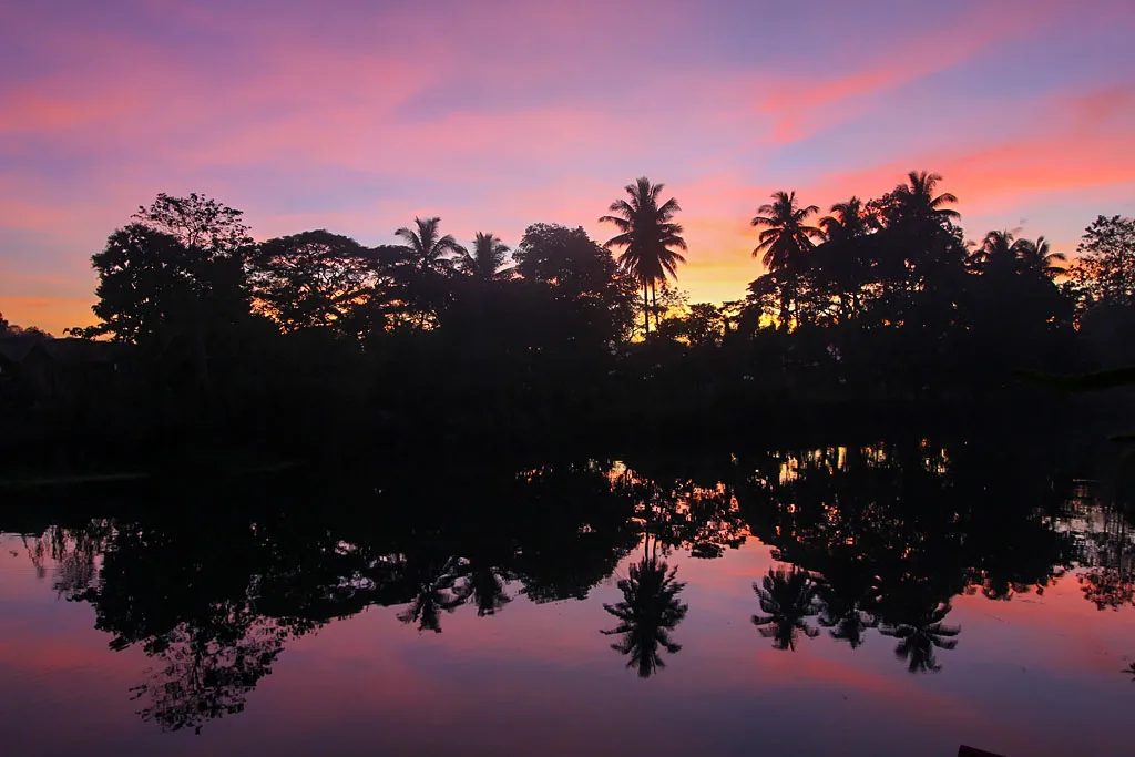 Bohol coucher de soleil rivière Loboc