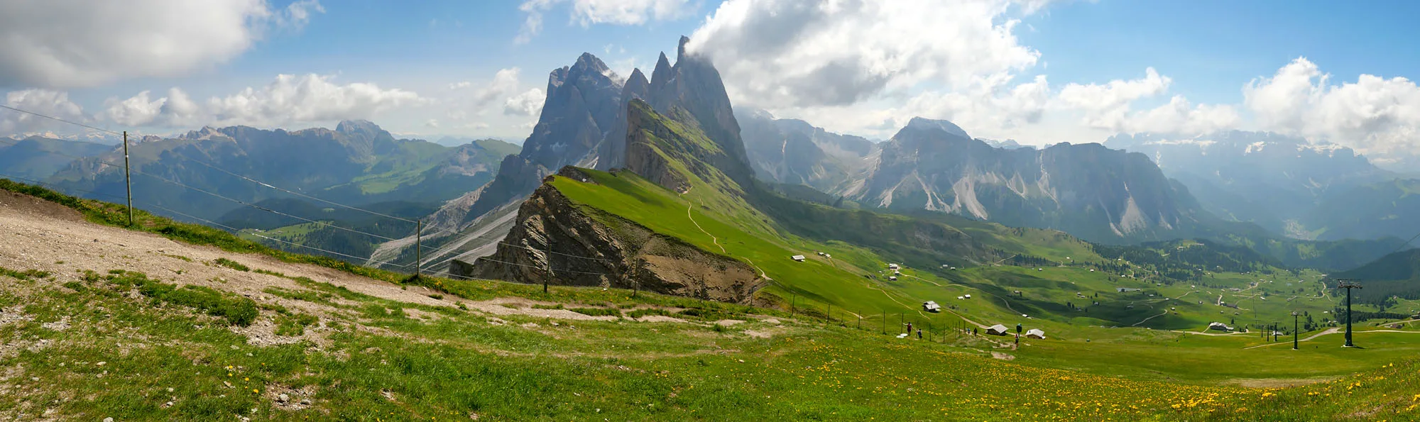 Panoramique Seceda road trip Dolomites Italie