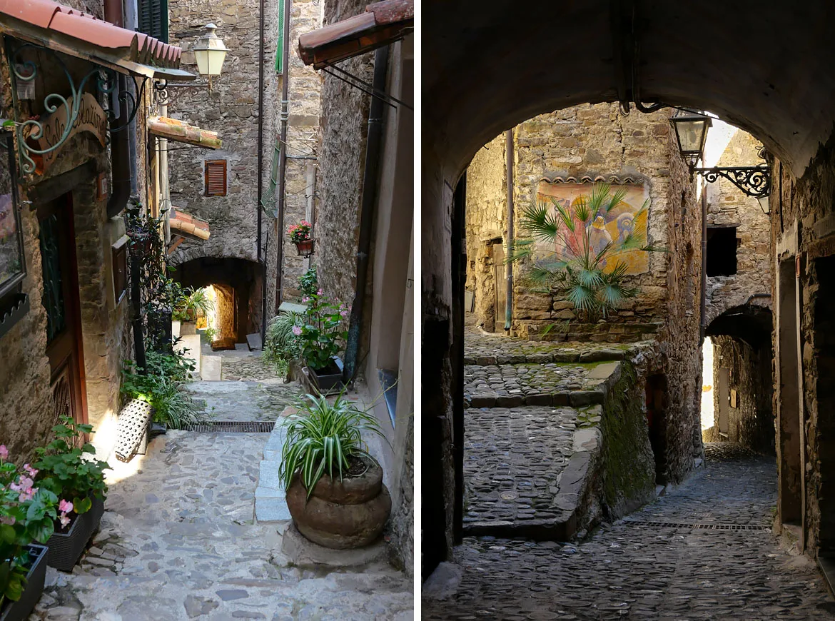 Ruelles du village d'Apricale Italie