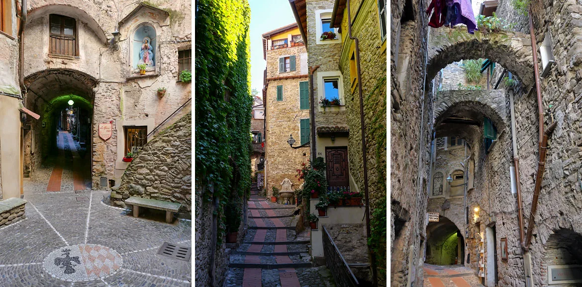 Ruelles du village de Dolceacqua Italie