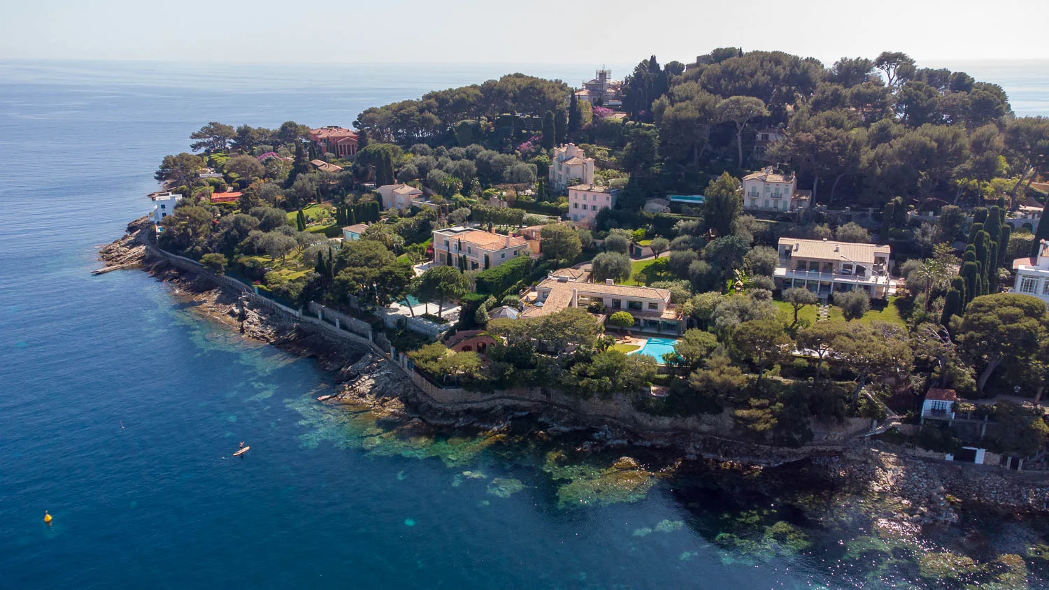 Pointe Saint-Hospice visiter Saint Jean Cap Ferrat (vue drone)