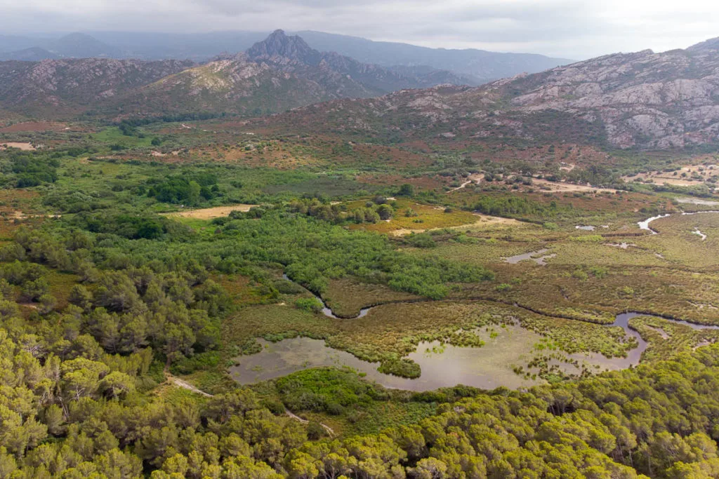 Désert des Agriates vue drone Corse
