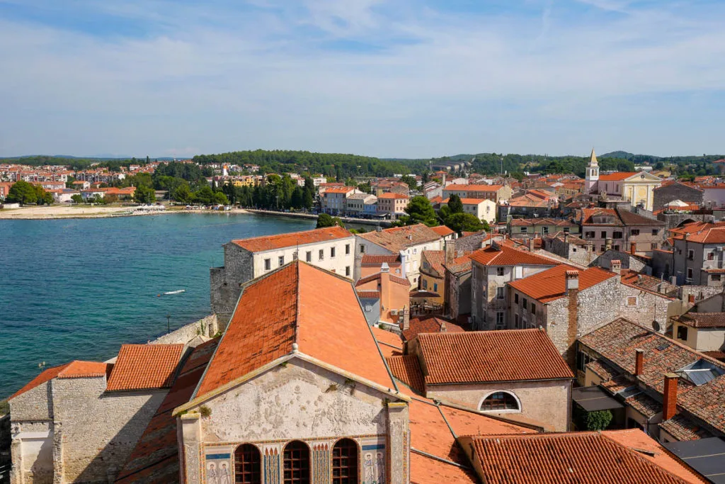Vue panoramique sur Porec en Croatie