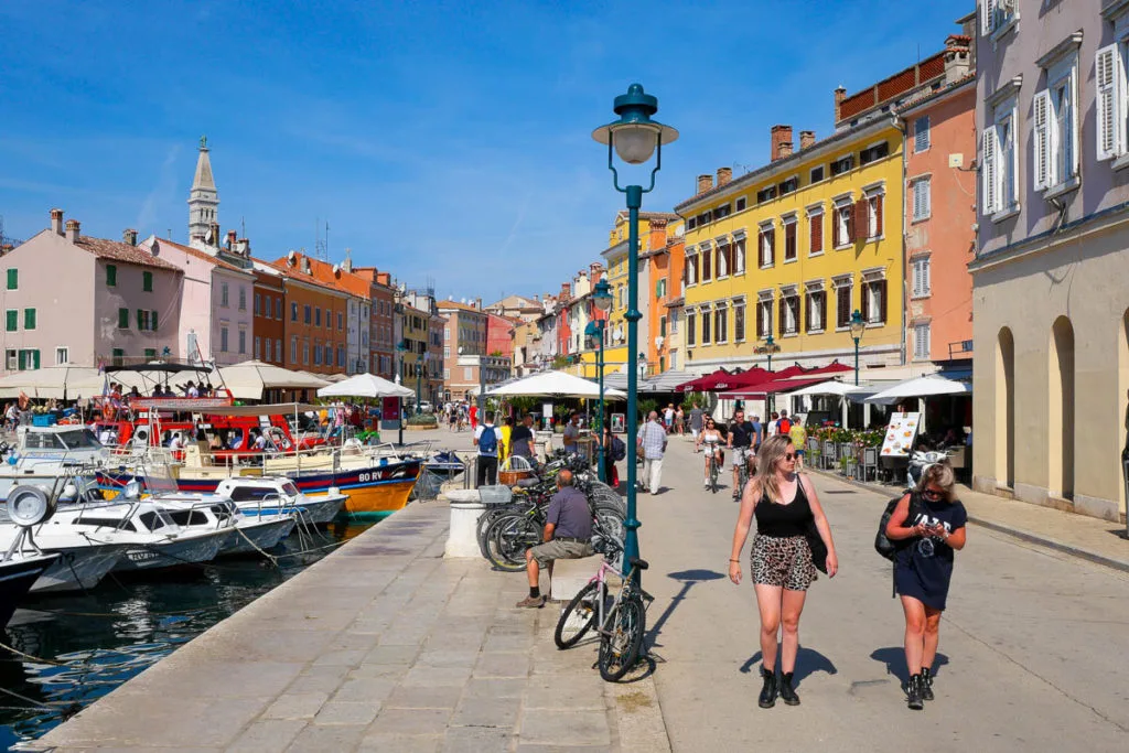 Rovinj port quays Croatia