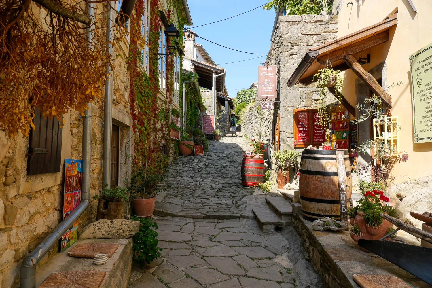 Cobbled street Hum village Croatia things to do in Istria