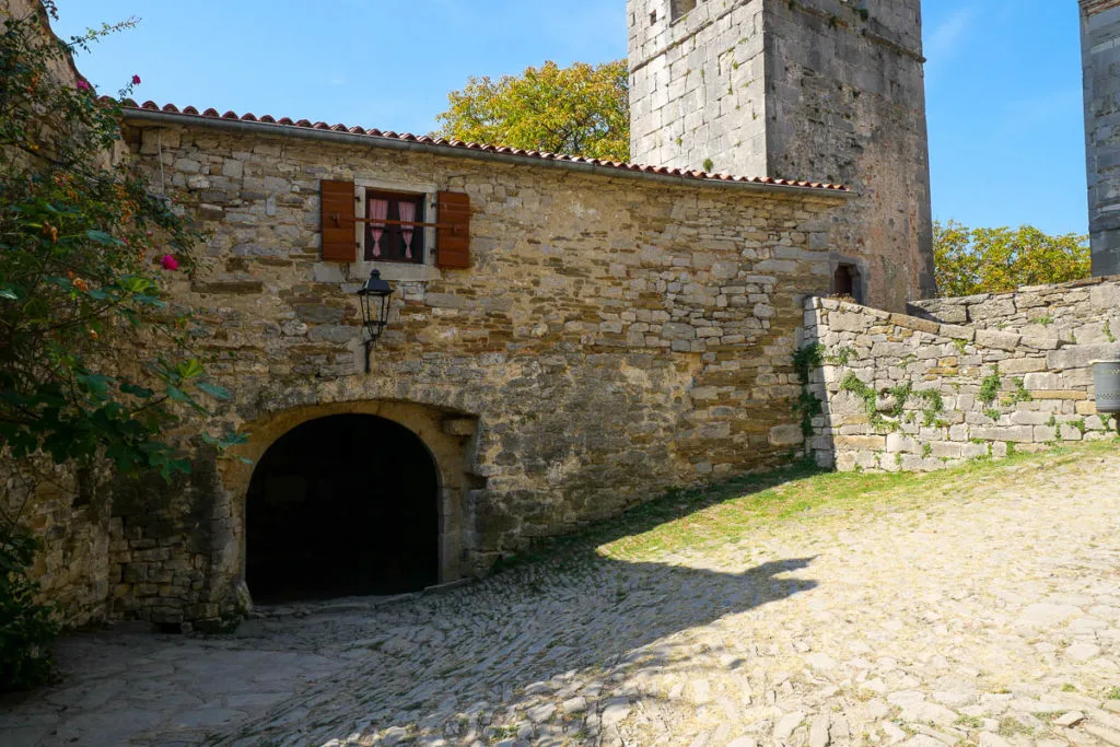 Entrance gate Hum village Croatia Istria