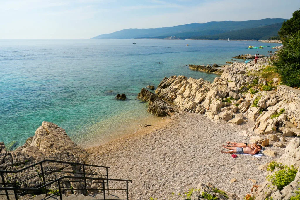 Plage Rabac Croatie visiter l'Istrie