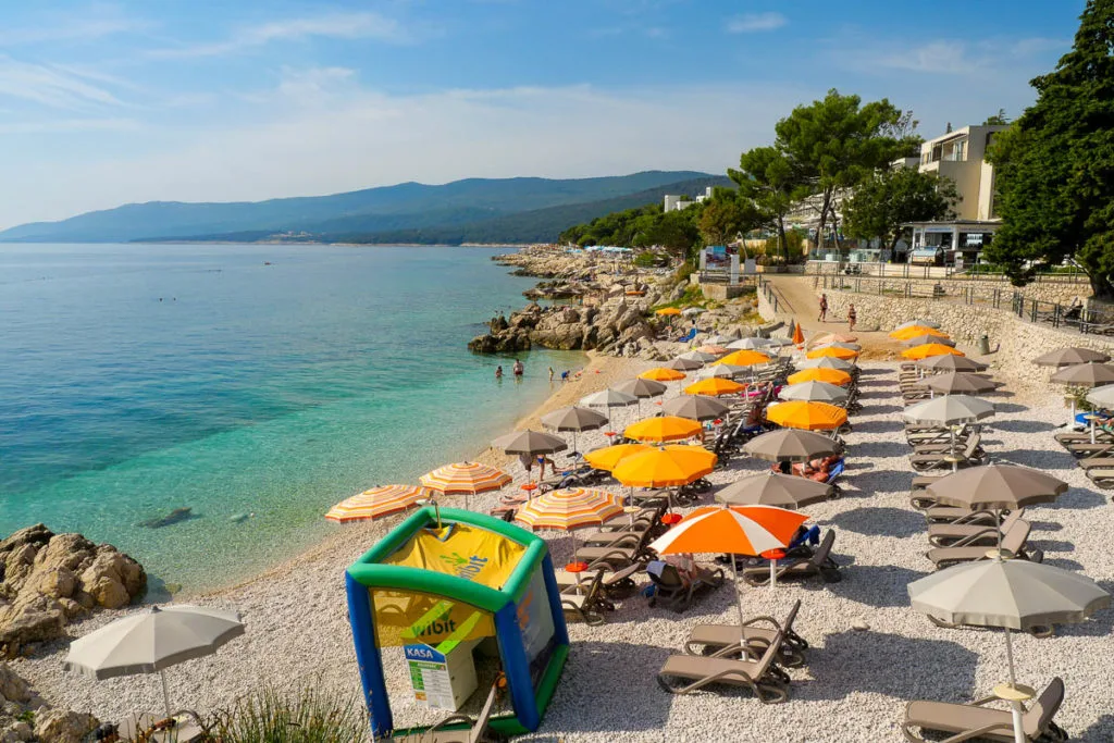 Rabac beach Croatia road trip Istria