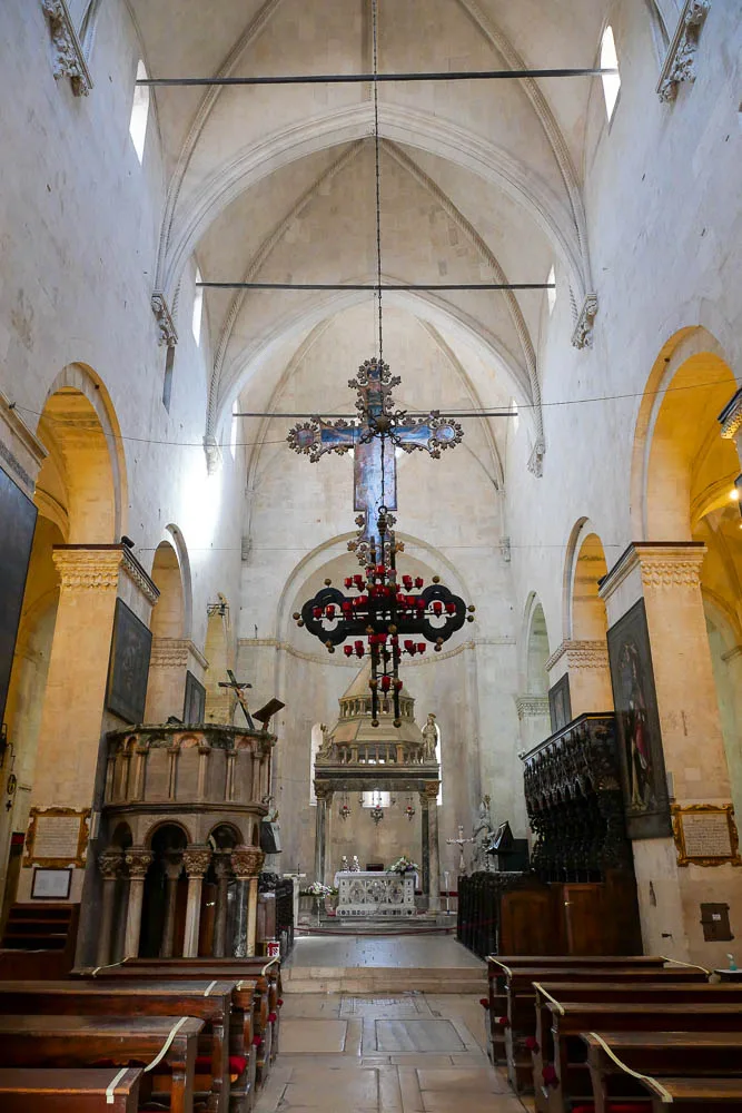 Interior Saint Lawrence Cathedral Trogir Croatia