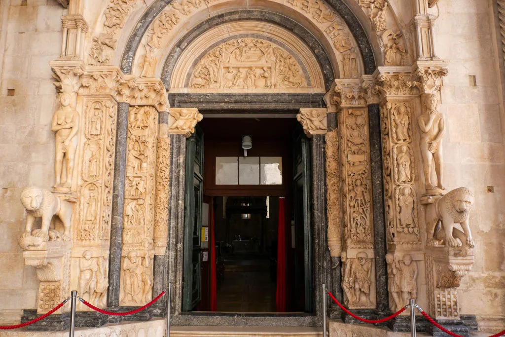 Portal Saint Lawrence Cathedral Trogir Croatia