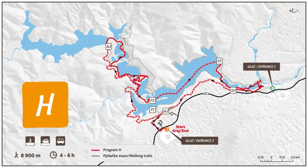 Circuit programme H parc national de Plitvice