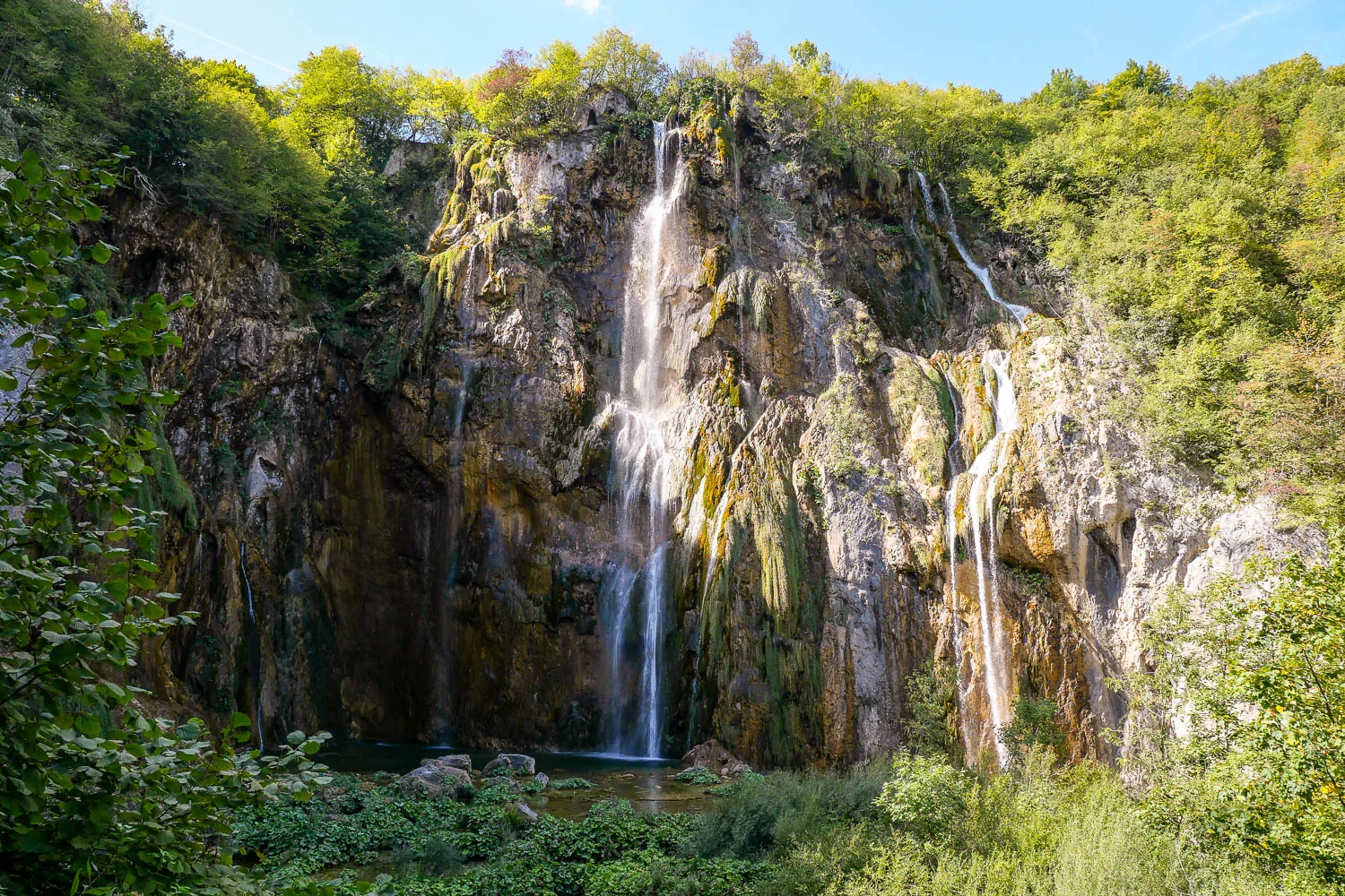 cascades veliki slap big waterfall parc lacs de plitvice croatie