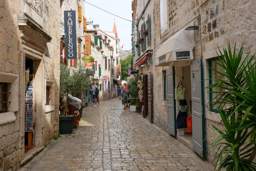 Medieval alley things to do in Trogir Croatia