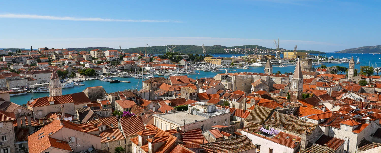 View from the cathedral bell tower things to do in Trogir Croatia
