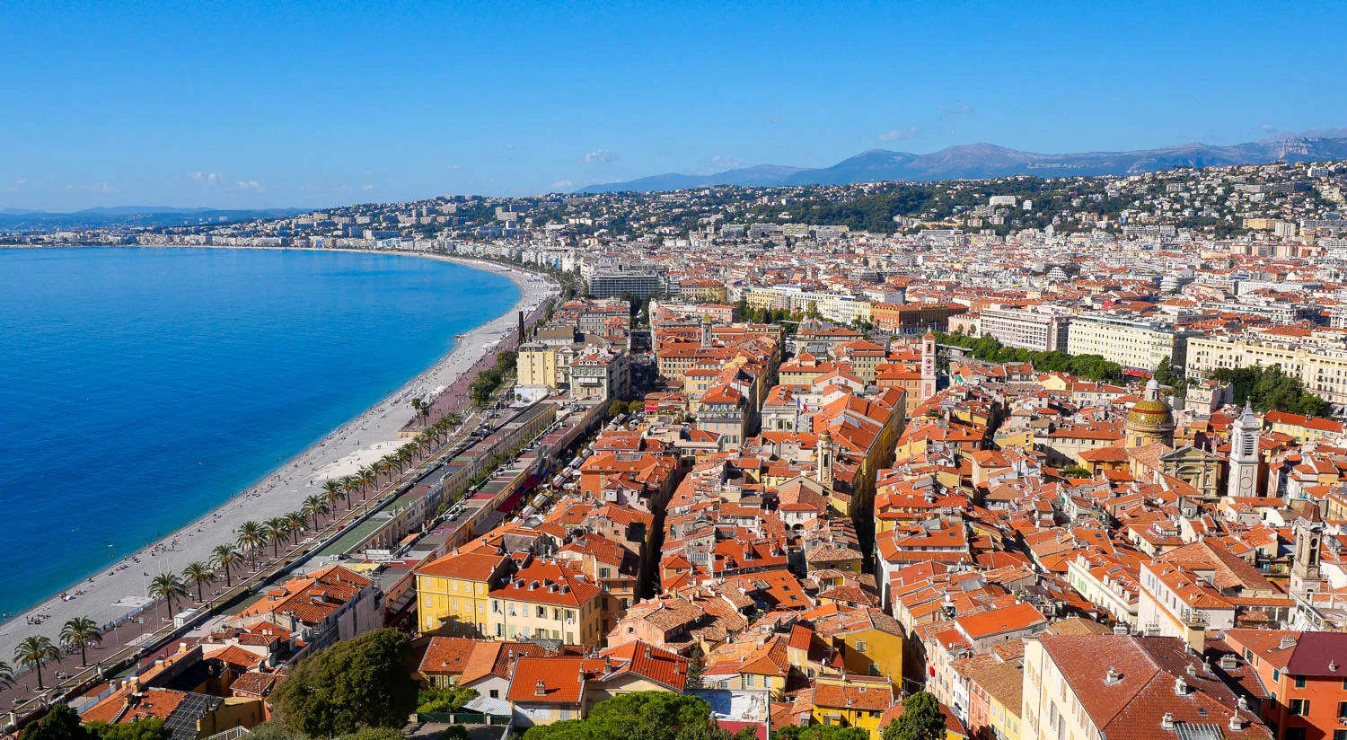 Panorama sur la ville de Nice depuis la colline du Château que faire à Nice Côte d'Azur France