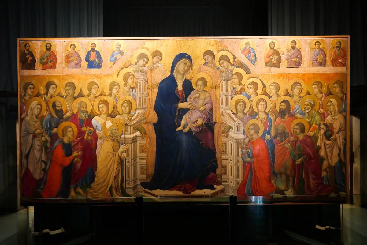 Museo dell'Opera Sienne Maesta Vierge en Majesté peinture