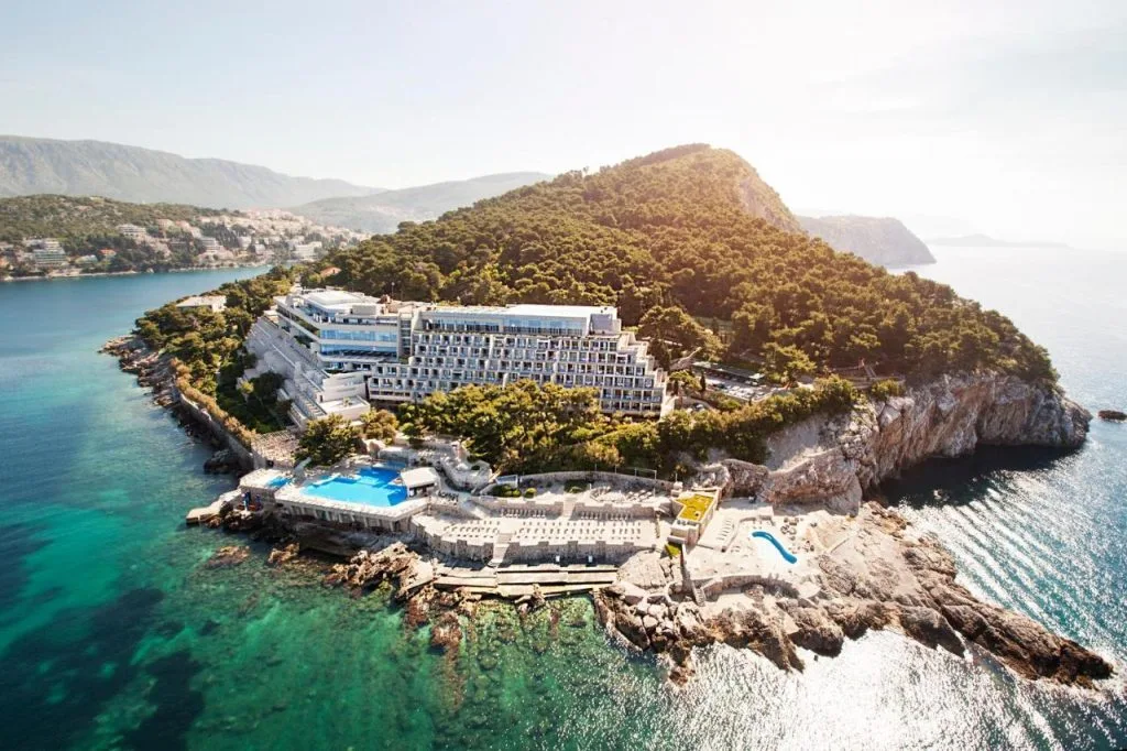 Le quartier Lapad de Dubrovnik Croatie sur la péninsule