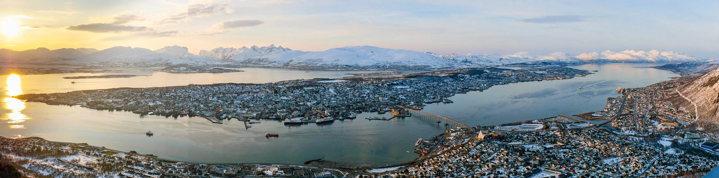 Téléphérique Fjellheisen vue sur Tromso Norvège