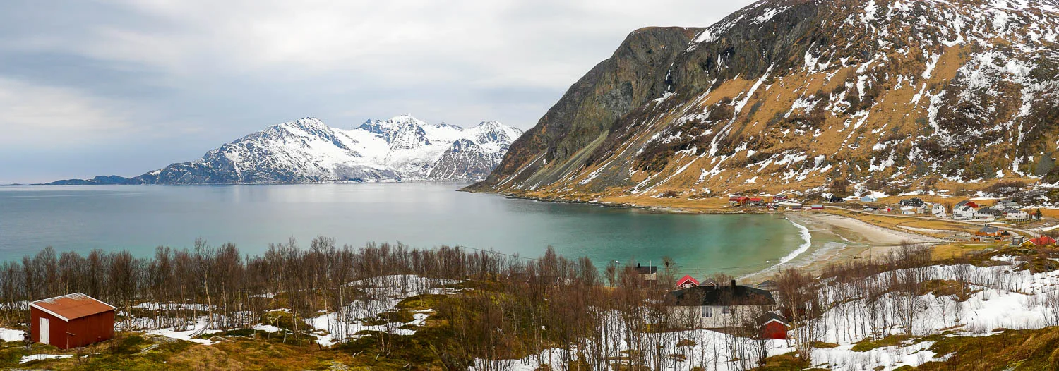 Village Grøtfjord ile de Kvaløya Norvège