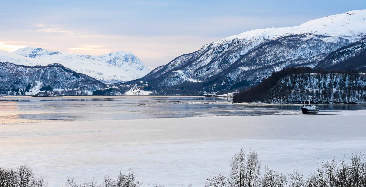 Lyngenfjord gelé Norvège