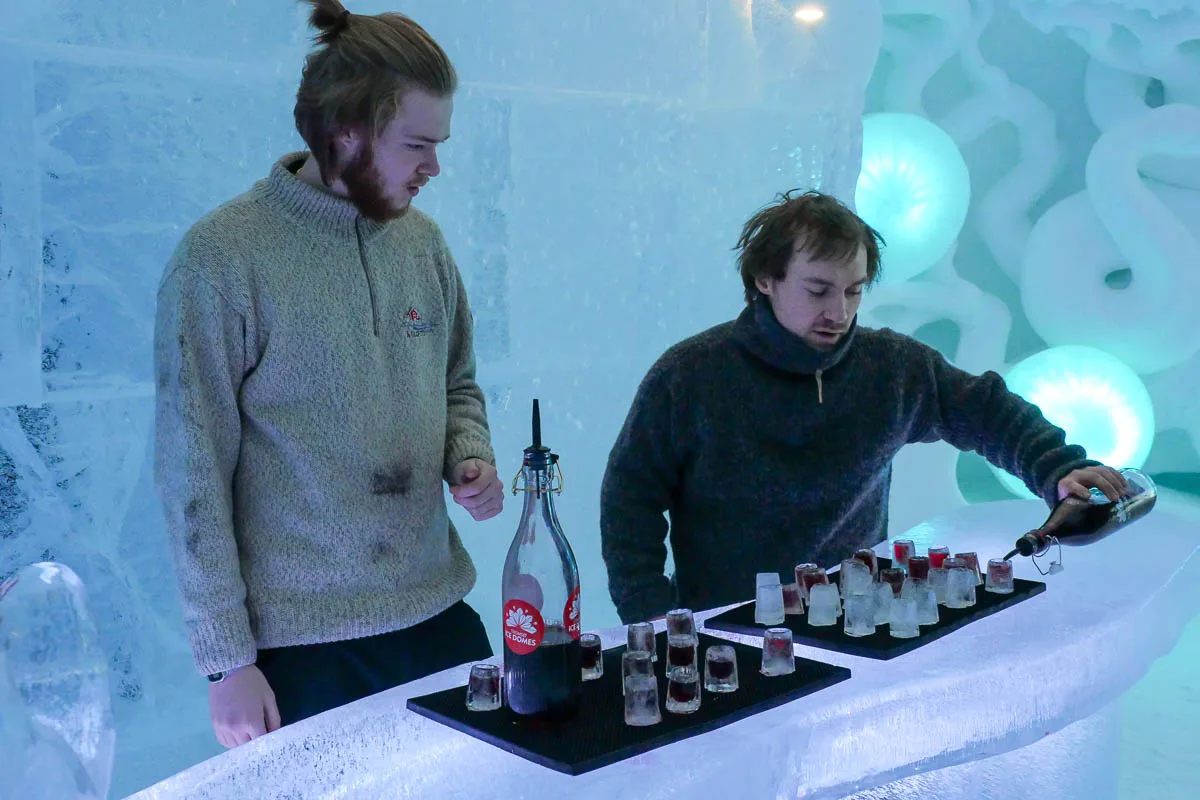 Tromso Ice Domes bar de glace Norvège