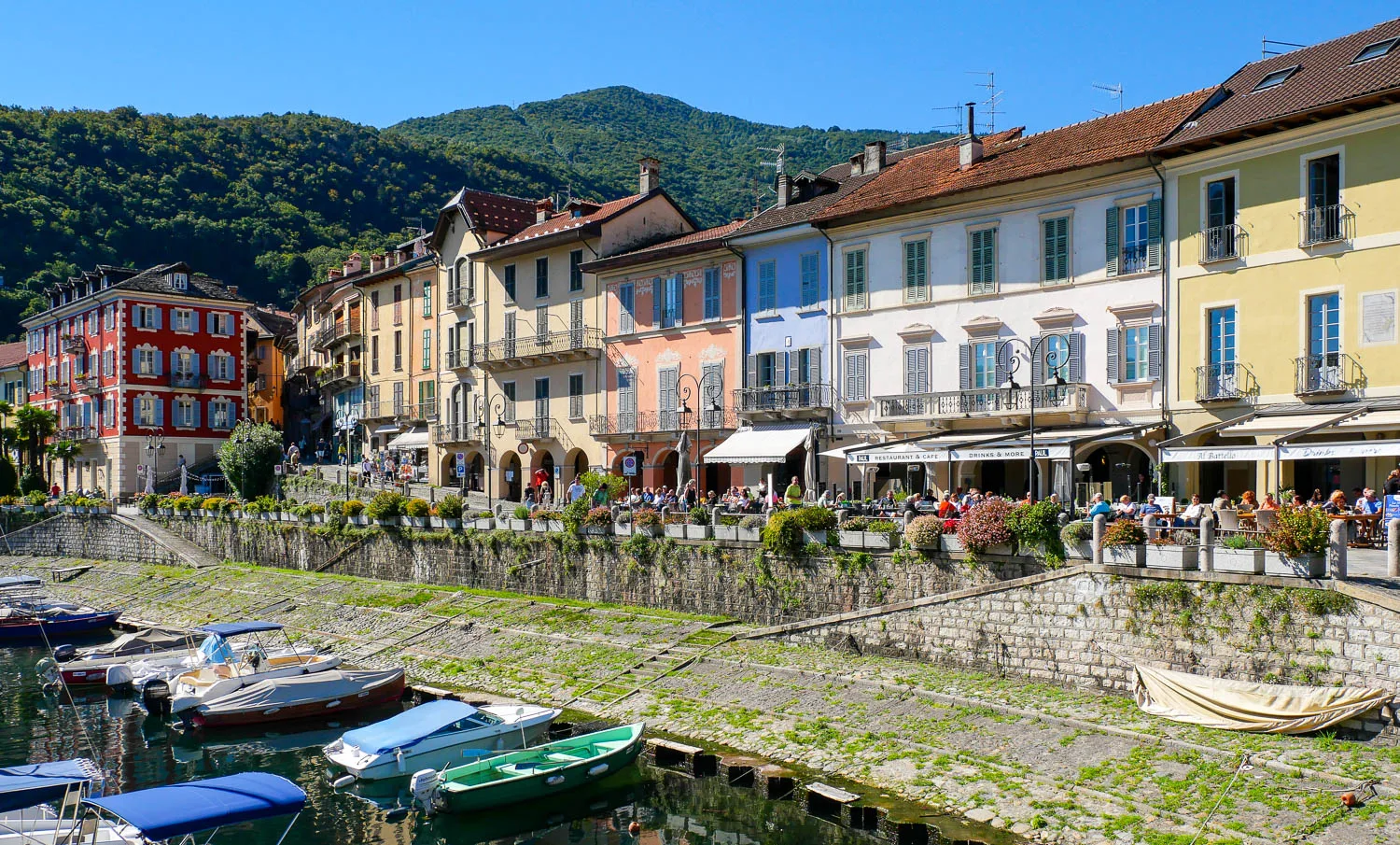 Colored houses pier Cannobio what to see in lake maggiore italy