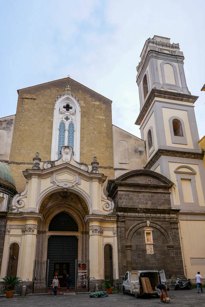Church of San Domenico Maggiore, official main entrance, Naples, Italy