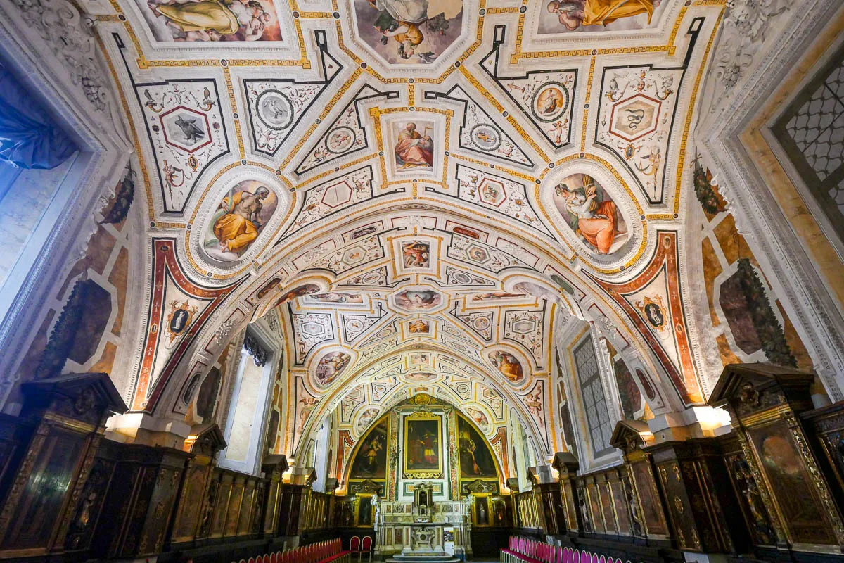 Church Sant’Anna dei Lombardi sacristy Naples Italy