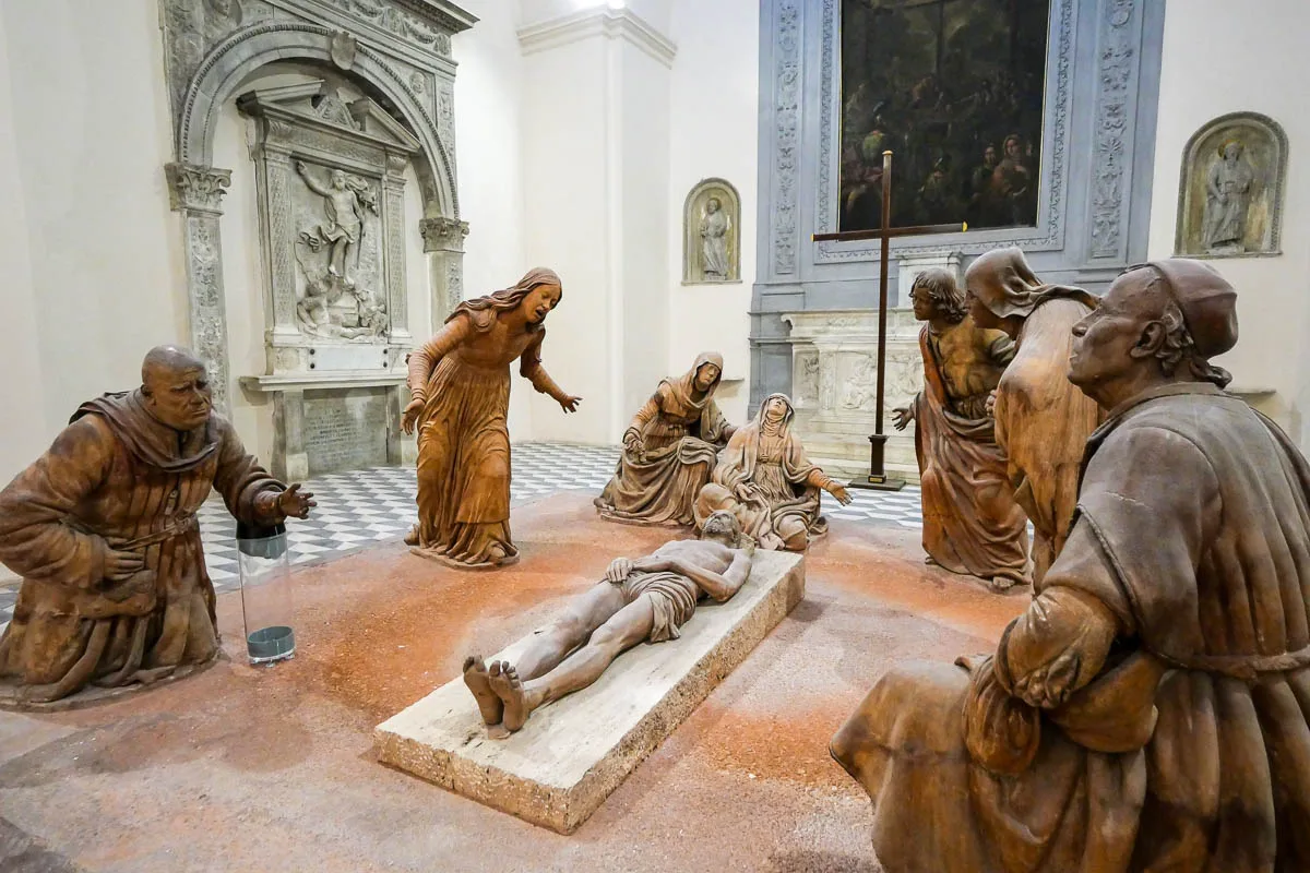Church Sant’Anna dei Lombardi Lamentation over the Dead Christ Naples Italy