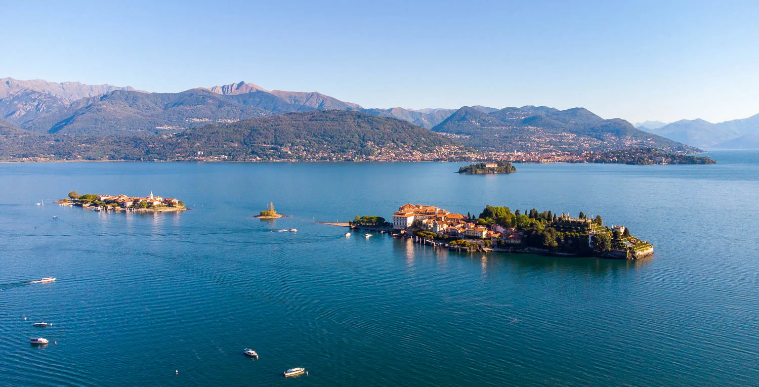 Things to do in Borromean Islands Lake Maggiore Italy drone photo