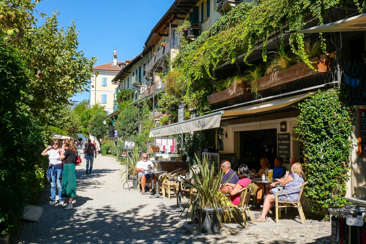 village street isola pescatori Borromean Islands lake maggiore
