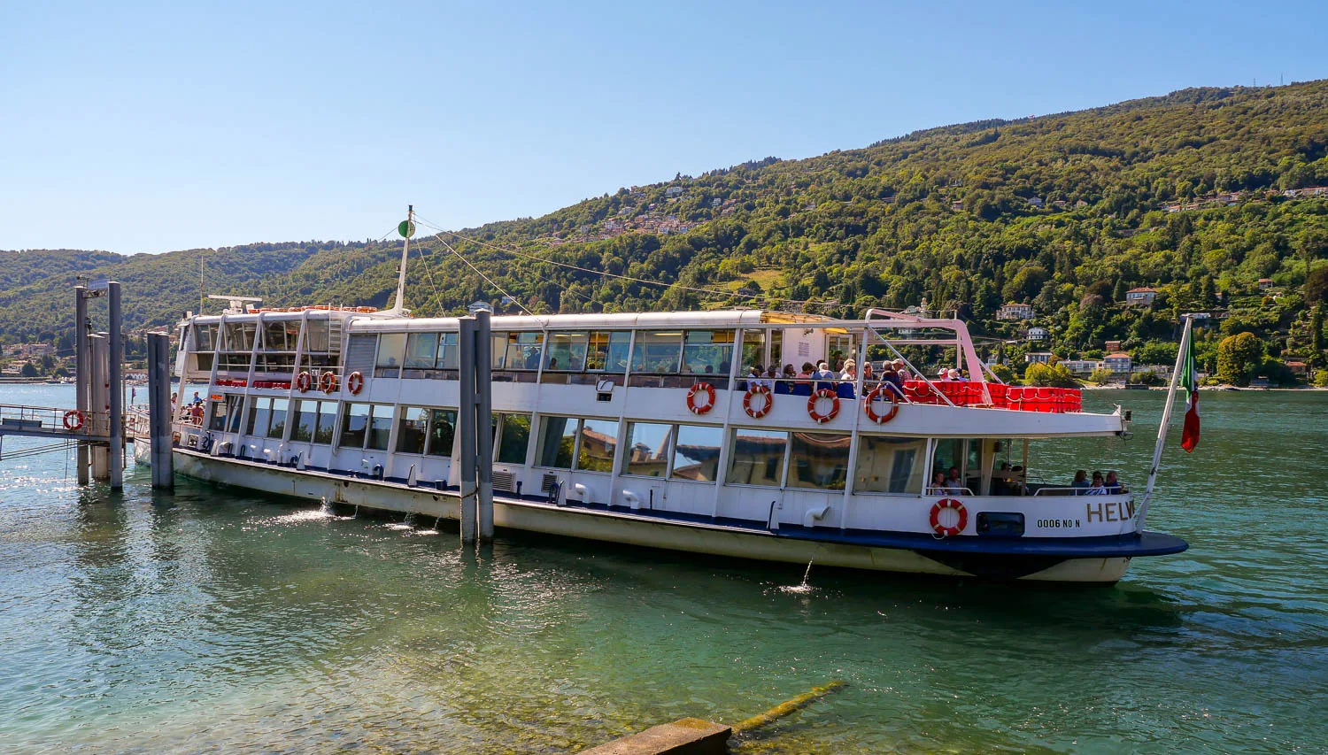 Pedestrian ferry in Lake Maggiore