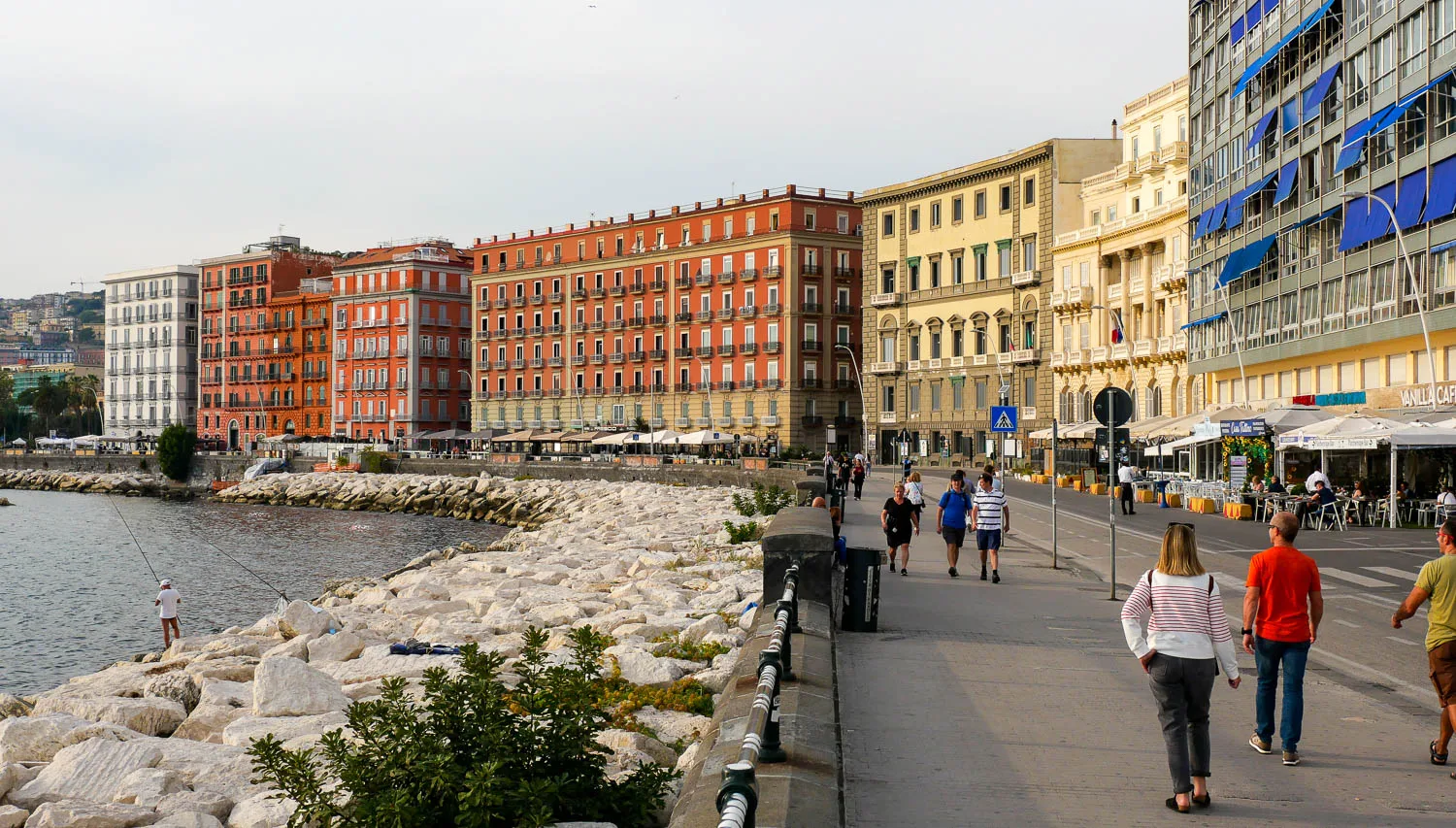 sea promenade via Partenope Naples Italy
