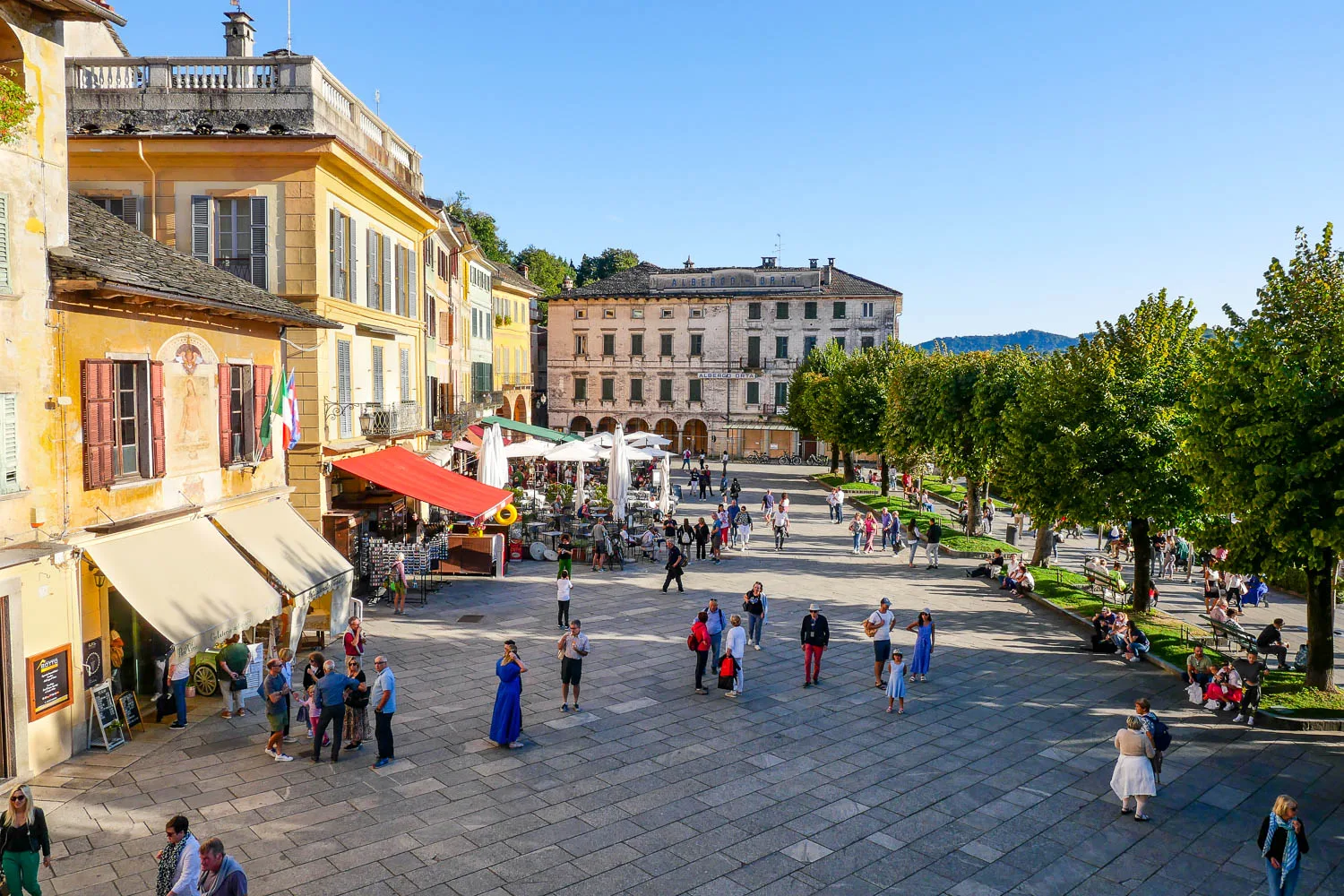 Piazza Mario Motta Orta San Giulio what to do in Lake Orta Italy
