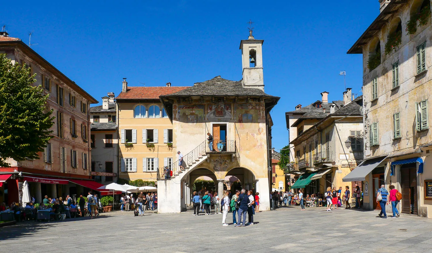 Piazza Mario Motta Orta San Giulio Lake Orta Italy