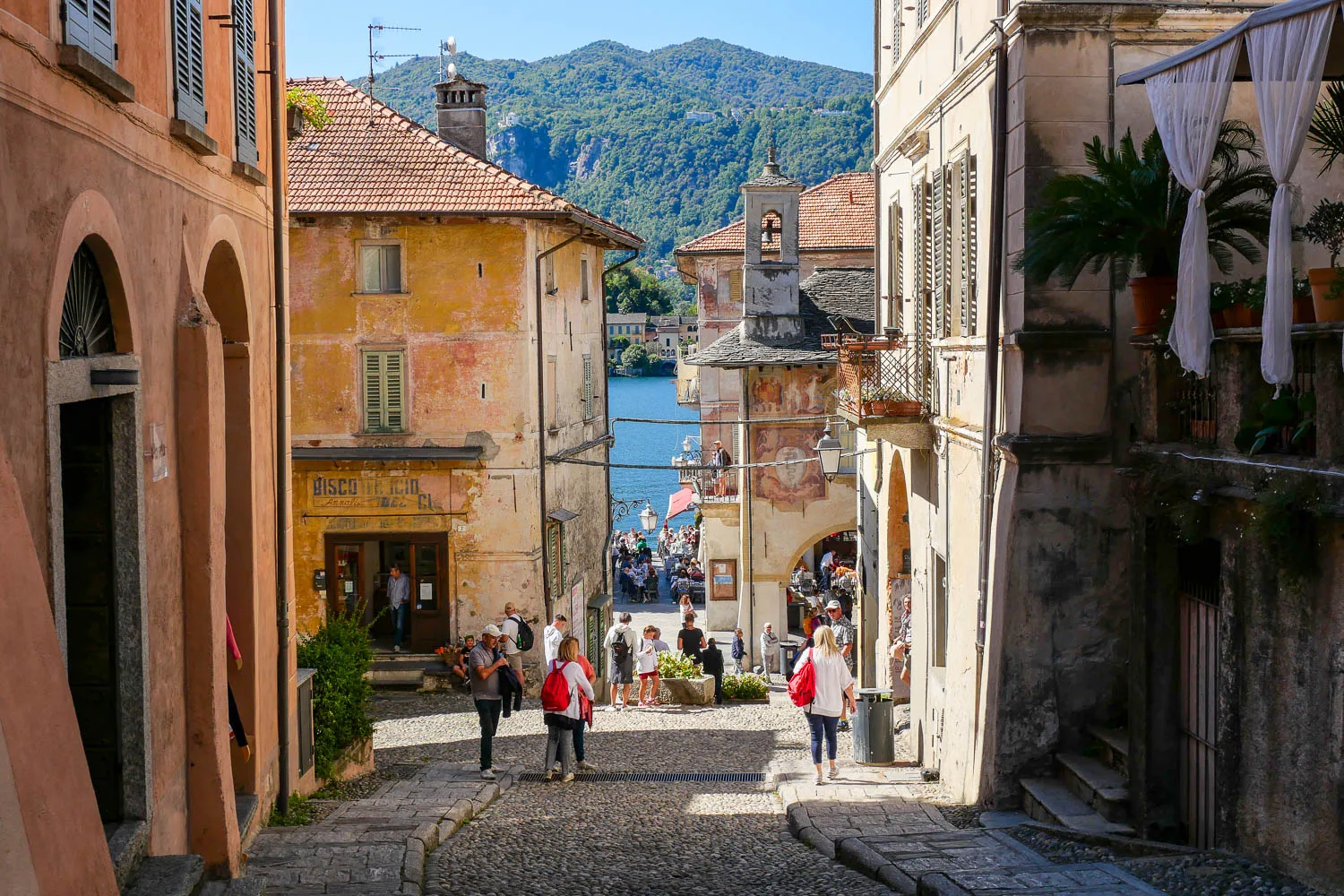 San Giulio d'Orta street towards Sacro Monte Italy
