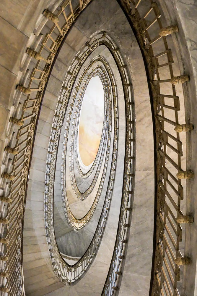 Palace Mannajuolo Liberty style staircase Naples Italy