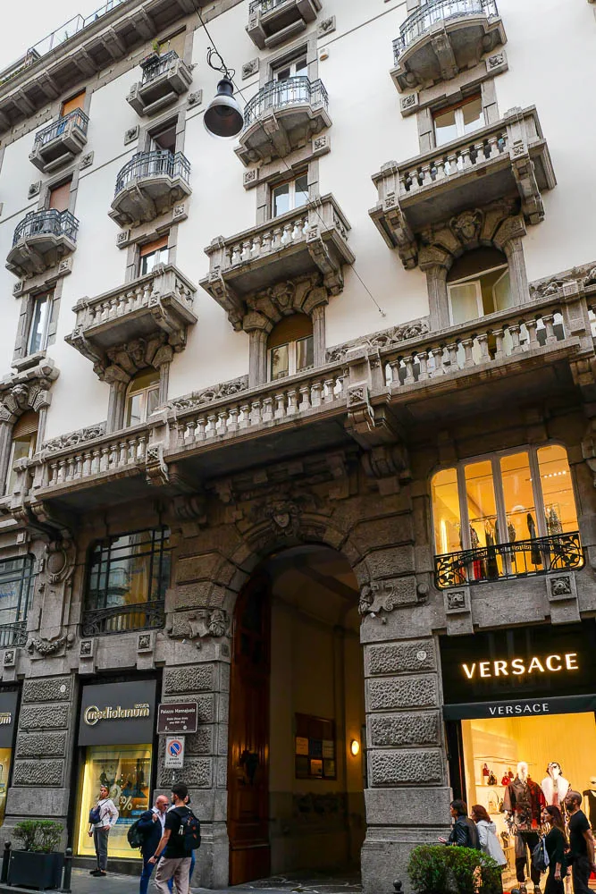 Mannajuolo palace Liberty style Naples Italy